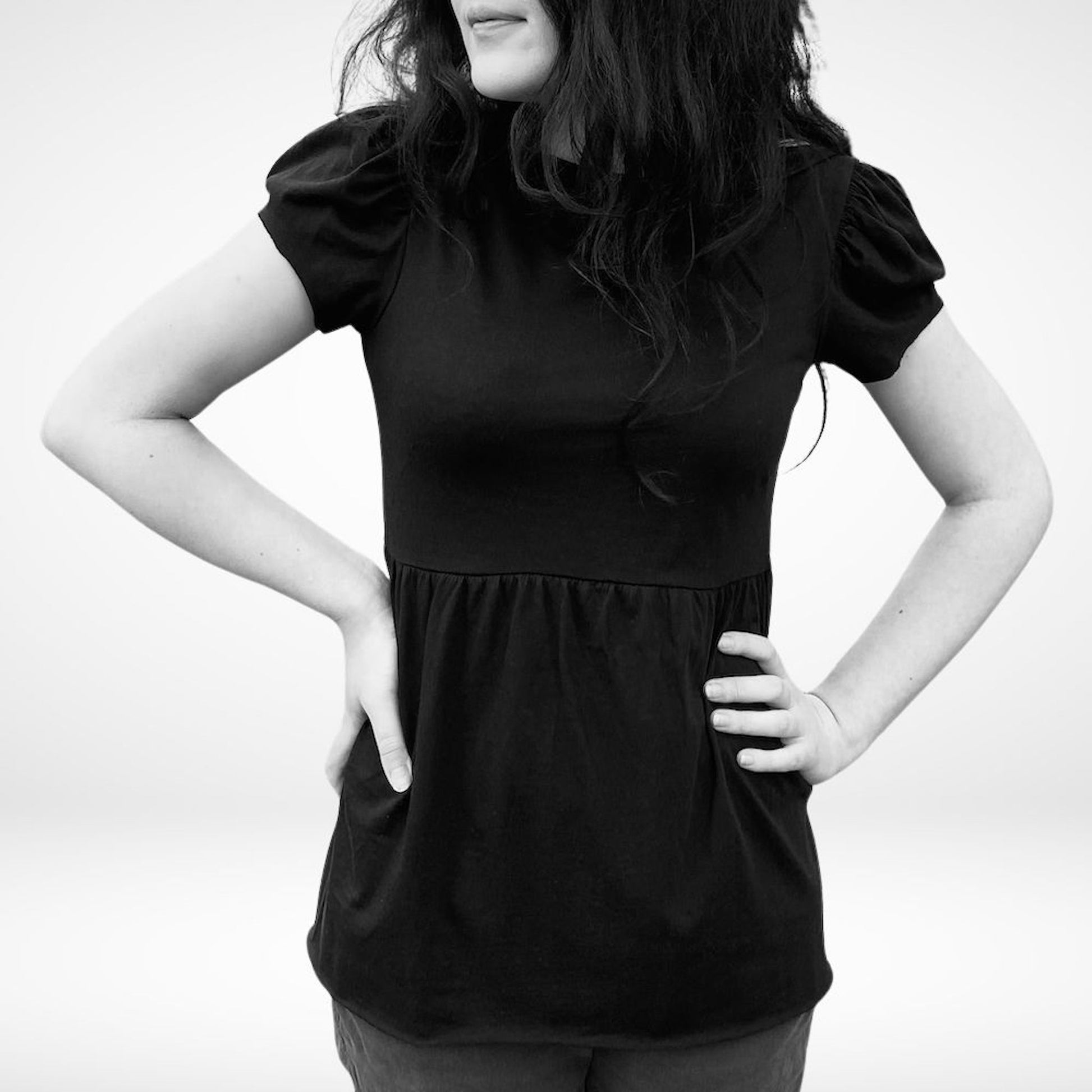 Princess tee on model front view 