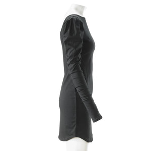 La Fae Long Sleeve Cotton Spandex Fitted Mini Dress