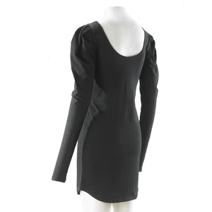 La Fae Long Sleeve Cotton Spandex Fitted Mini Dress